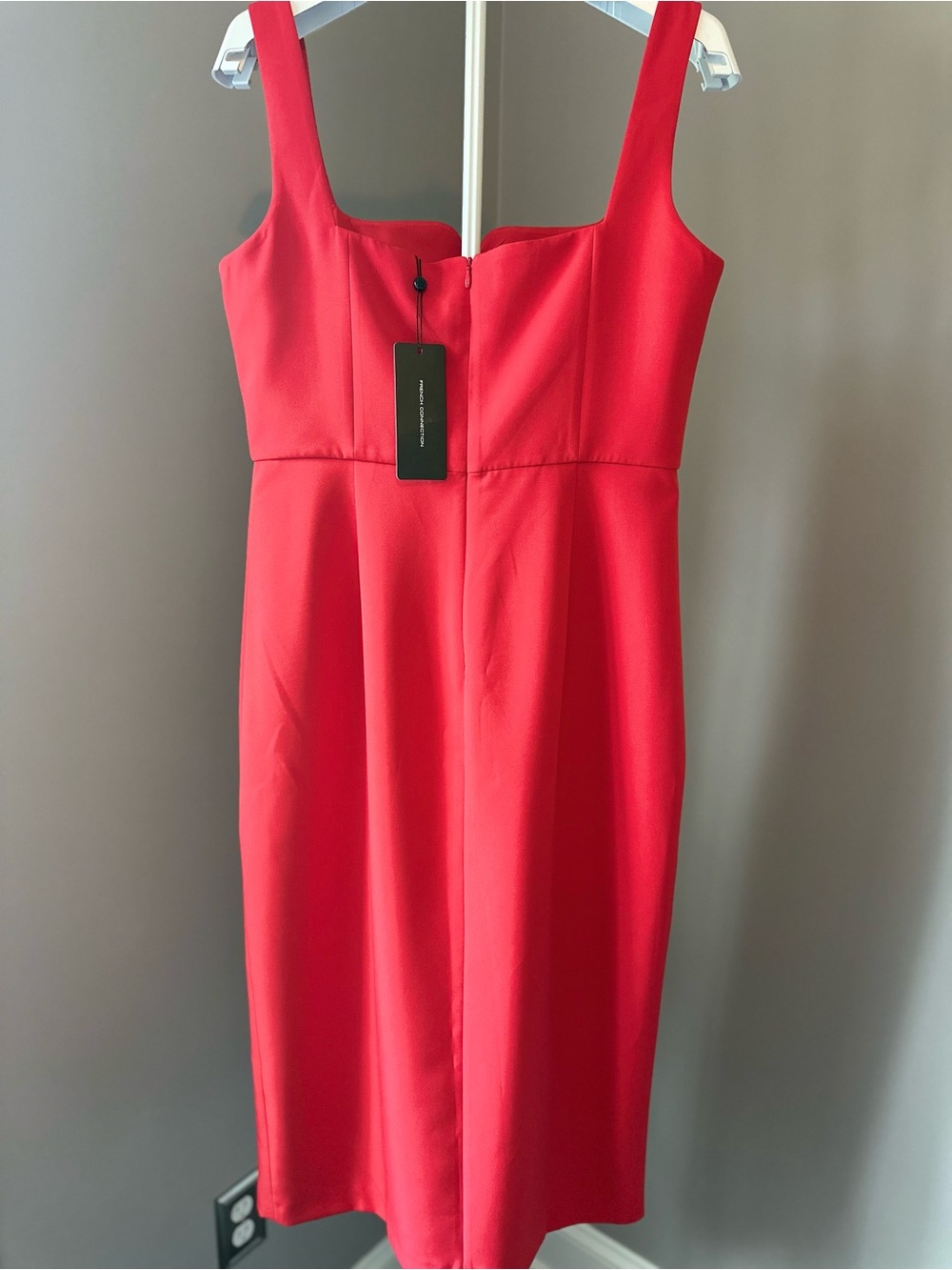 French Connection - Echo Crepe Neck Detail Dress - Picture 4 of 7